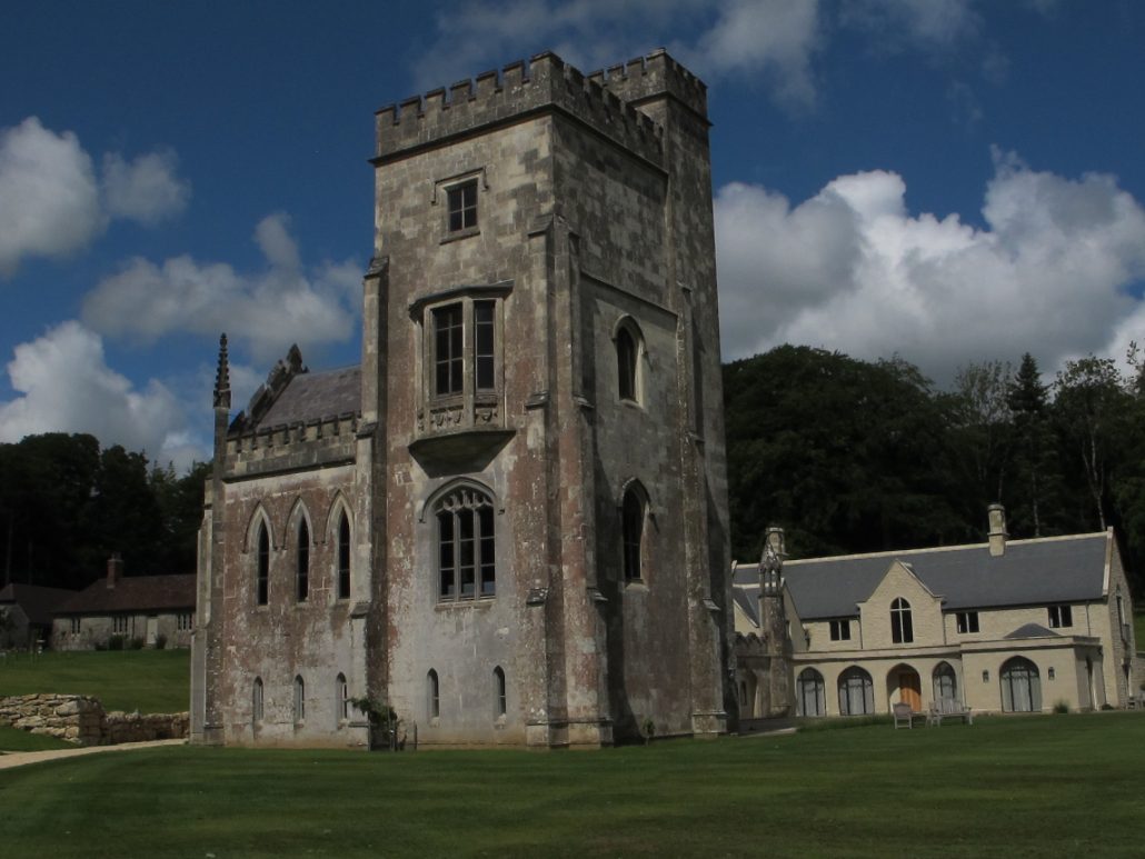 Fonthill Old Abbey with modern house
