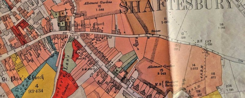 Map of Shaftesbury properties for sale in 1919
