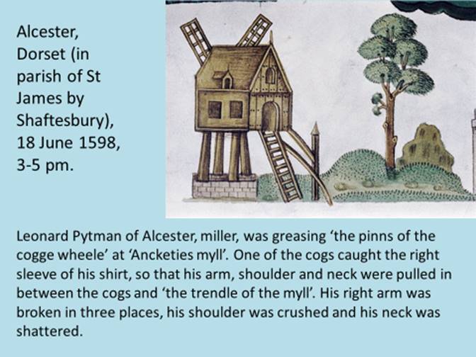 Alcester Mill accident 1598