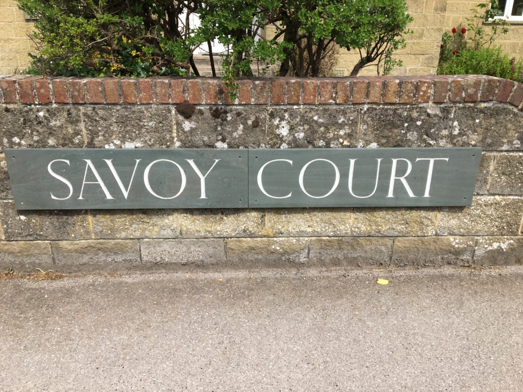 Savoy Court Name Plaque